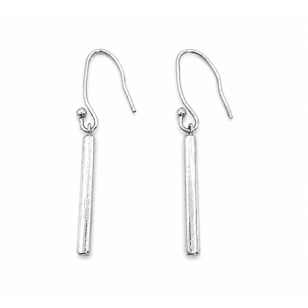 Vintage Sterling Silver 925 Bar Dangle Drop Earrings
